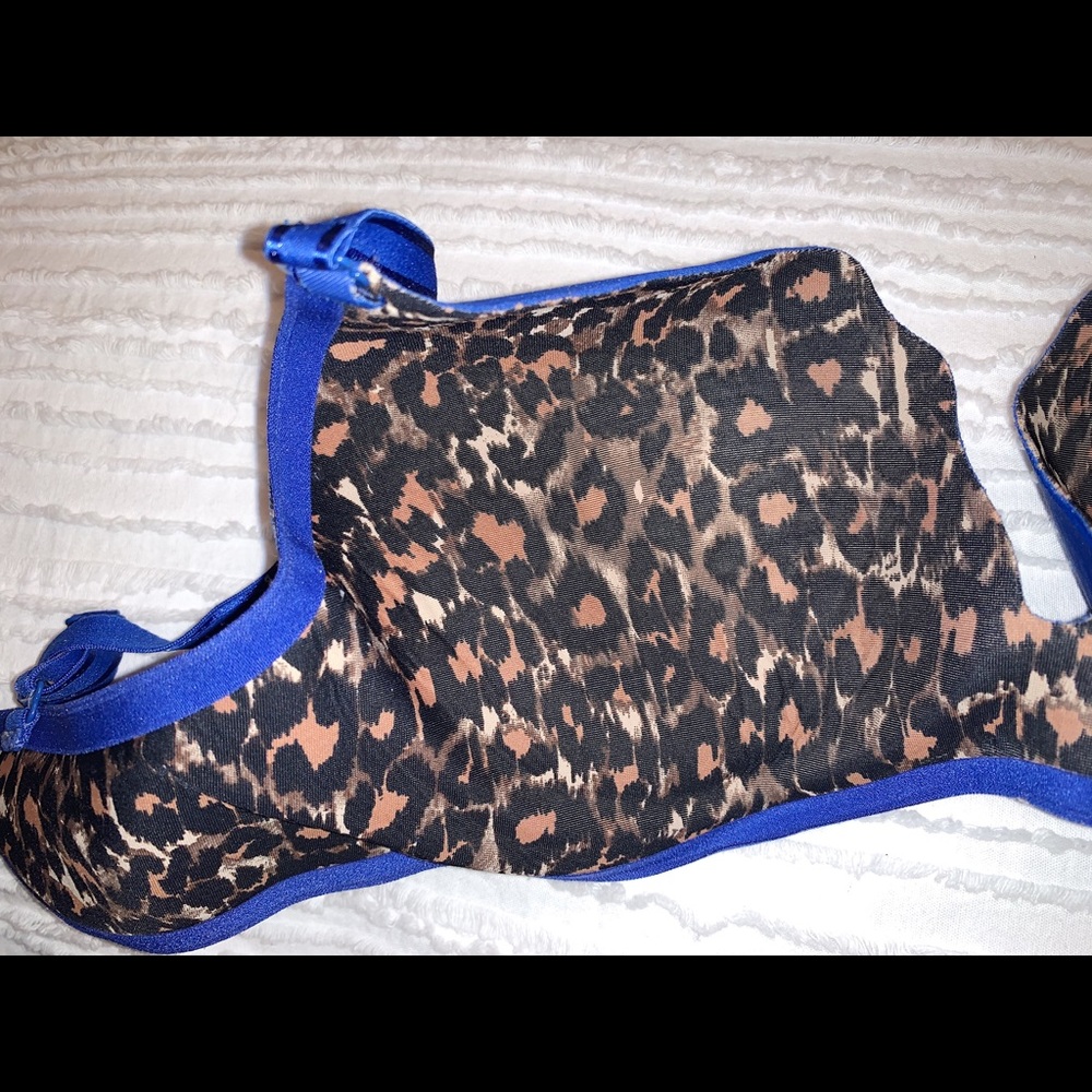Blue Bra with Cheetah Print!